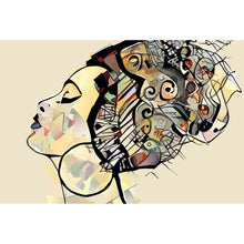 Lade das Bild in den Galerie-Viewer, Poster Afrikanische Frau Abstrakt Querformat
