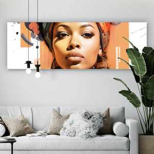 Poster Afrikanische Frau  Modern Art Panorama