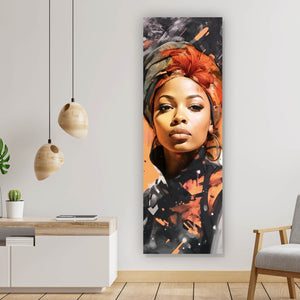 Poster Afrikanische Frau  Modern Art Panorama Hoch