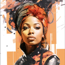 Lade das Bild in den Galerie-Viewer, Poster Afrikanische Frau  Modern Art Quadrat
