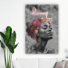 Lade das Bild in den Galerie-Viewer, Spannrahmenbild Afrikanisches Frauengesicht Digital Art Hochformat
