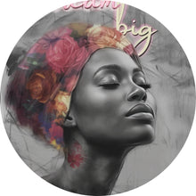 Lade das Bild in den Galerie-Viewer, Aluminiumbild Afrikanisches Frauengesicht Digital Art Kreis
