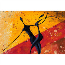 Lade das Bild in den Galerie-Viewer, Poster Afrikanisches Paar das Tanzt Querformat
