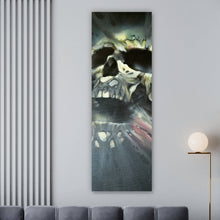 Lade das Bild in den Galerie-Viewer, Aluminiumbild gebürstet Airbrush Totenschädel Panorama Hoch
