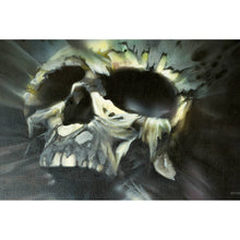 Lade das Bild in den Galerie-Viewer, Spannrahmenbild Airbrush Totenschädel Querformat
