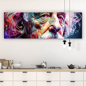 Spannrahmenbild Albert Einstein Abstrakt Panorama