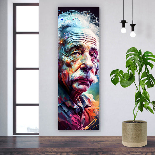 Poster Albert Einstein Abstrakt Panorama Hoch