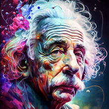 Lade das Bild in den Galerie-Viewer, Poster Albert Einstein Abstrakt Quadrat
