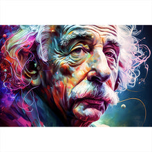 Lade das Bild in den Galerie-Viewer, Spannrahmenbild Albert Einstein Abstrakt Querformat
