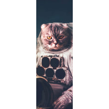 Lade das Bild in den Galerie-Viewer, Aluminiumbild Amerikanische Astronauten Katze Panorama Hoch
