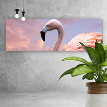 Lade das Bild in den Galerie-Viewer, Leinwandbild Amerikanischer Flamingo Panorama
