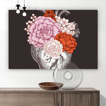 Lade das Bild in den Galerie-Viewer, Acrylglasbild Anatomisches Blumen Herz Querformat
