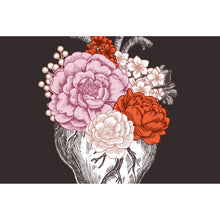 Lade das Bild in den Galerie-Viewer, Aluminiumbild Anatomisches Blumen Herz Querformat

