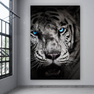 Aluminiumbild Anmutiger Tiger Hochformat