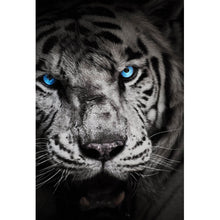 Lade das Bild in den Galerie-Viewer, Aluminiumbild gebürstet Anmutiger Tiger Hochformat
