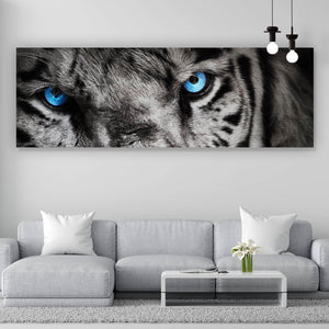 Aluminiumbild Anmutiger Tiger Panorama