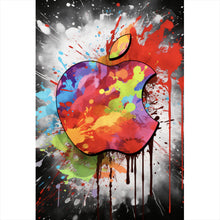 Lade das Bild in den Galerie-Viewer, Aluminiumbild Apfel Logo Modern Art Hochformat
