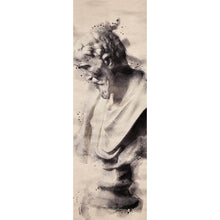 Lade das Bild in den Galerie-Viewer, Leinwandbild Aquarell einer römischen Skulptur Panorama Hoch
