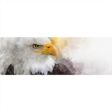 Lade das Bild in den Galerie-Viewer, Aluminiumbild gebürstet Aquarell eines Adlers Panorama
