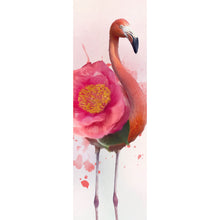 Lade das Bild in den Galerie-Viewer, Aluminiumbild gebürstet Aquarell Flamingo Pink Panorama Hoch

