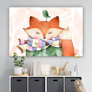 Poster Aquarell Little Fox Querformat