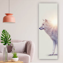 Lade das Bild in den Galerie-Viewer, Poster Arktischer Wolf Digital Art Panorama Hoch
