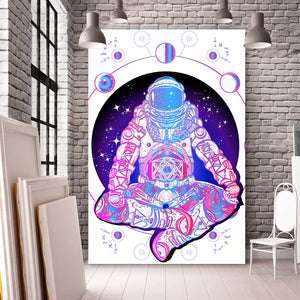 Poster Astronaut im Lotus Sitz Hochformat
