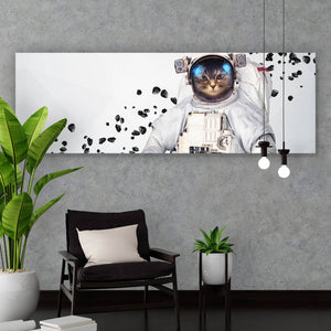 Aluminiumbild Astro Cat Modern Art Panorama