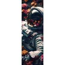 Lade das Bild in den Galerie-Viewer, Aluminiumbild Astronaut im Blumenmeer Digital Art Panorama Hoch
