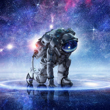 Lade das Bild in den Galerie-Viewer, Leinwandbild Astronaut in der Galaxie No.1 Quadrat
