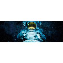 Lade das Bild in den Galerie-Viewer, Aluminiumbild Astronaut in der Galaxie Panorama
