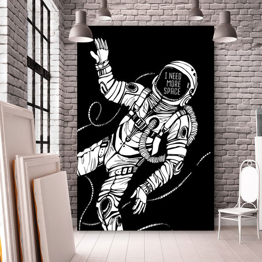 Poster Astronaut Need More Space Hochformat