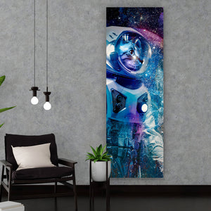 Poster Astronauten Katze Panorama Hoch