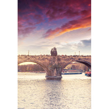Lade das Bild in den Galerie-Viewer, Acrylglasbild Atemberaubende Karlsbrücke in Prag Hochformat
