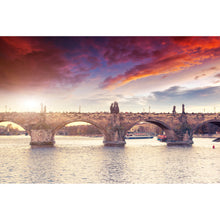 Lade das Bild in den Galerie-Viewer, Spannrahmenbild Atemberaubende Karlsbrücke in Prag Querformat
