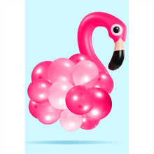 Lade das Bild in den Galerie-Viewer, Leinwandbild Ballon Flamingo Hochformat
