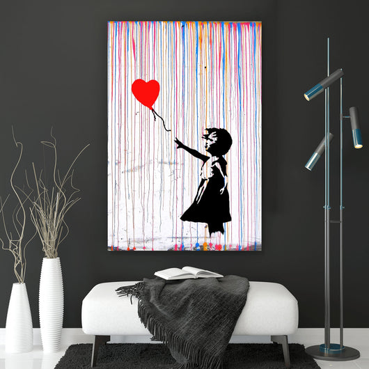 Spannrahmenbild Banksy - Ballon Girl Hochformat