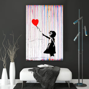 Leinwandbild Banksy - Ballon Girl Hochformat