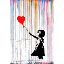 Lade das Bild in den Galerie-Viewer, Aluminiumbild Banksy - Ballon Girl Hochformat
