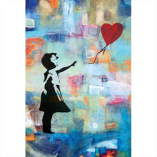 Lade das Bild in den Galerie-Viewer, Spannrahmenbild Banksy - Ballon Girl No.1 Hochformat
