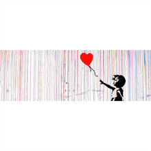 Lade das Bild in den Galerie-Viewer, Leinwandbild Banksy - Ballon Girl Panorama
