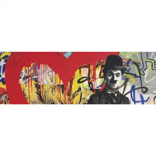 Lade das Bild in den Galerie-Viewer, Aluminiumbild gebürstet Banksy - Charlie Chaplin Panorama
