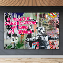 Lade das Bild in den Galerie-Viewer, Aluminiumbild Banksy - Compilation Querformat
