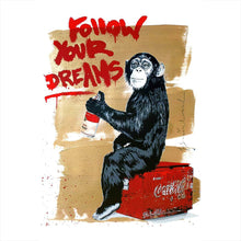 Lade das Bild in den Galerie-Viewer, Acrylglasbild Banksy - Follow Your Dreams Hochformat
