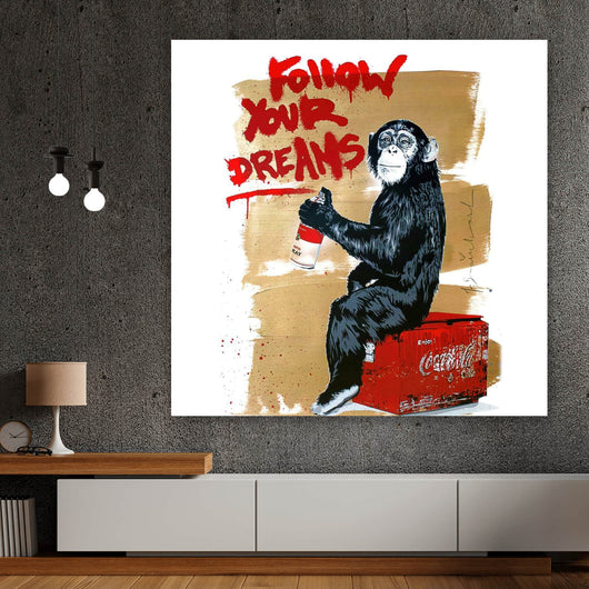 Poster Banksy - Follow Your Dreams Quadrat
