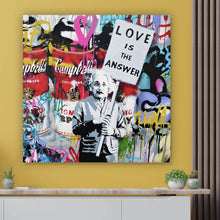 Lade das Bild in den Galerie-Viewer, Poster Banksy - Love is the answer No.3 Quadrat

