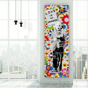 Acrylglasbild Banksy - Love is the answer Panorama Hoch