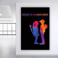 Lade das Bild in den Galerie-Viewer, Acrylglasbild Banksy - There is always Hope Hochformat
