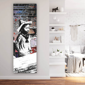 Acrylglasbild Banksy - We're all in the same boat Panorama Hoch