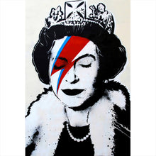 Lade das Bild in den Galerie-Viewer, Aluminiumbild Banksy- Ziggy Stardust Queen Hochformat
